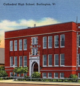 Postal de colección Cathedral High School Burlington Vermont VT - Imagen 1 de 3