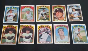 1972 Topps Baseball (10) Card Lot KINGMAN PALMER MCCOVEY LARUSSA BLYLEVEN PERRY - Picture 1 of 22