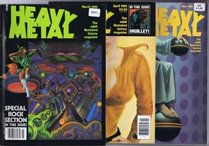 Heavy Metal # 60, 61, 62 (marzo-mayo de 1982) cómic estadounidense Mag Corben, Moebius, Segrelles - Imagen 1 de 1