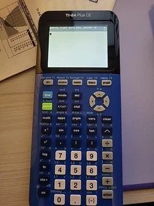 Texas Instruments TI-84 Plus Graphing Calculator - Blue (84PLCE/TBL/1L1/AH) - Picture 1 of 10