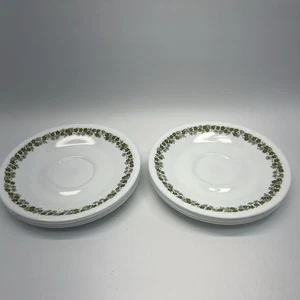 Vintage Corelle Corning Crazy Daisy Frühlingsblüte Untertassen 8 Stück Set 6,25" LESEN - Bild 1 von 18