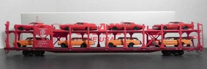 HO FREIGHT CAR Accurail 9260 Bi-Lever Open Auto Rack Santa Fe 46 WITH CARS - Picture 1 of 5