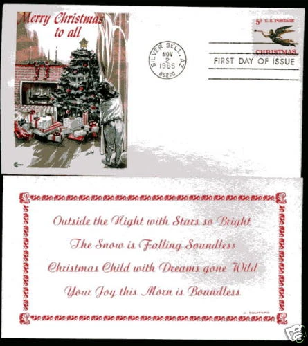 1276 1965 Christmas Cover Craft Cachets, CCC, FDC - Image 1 of 1