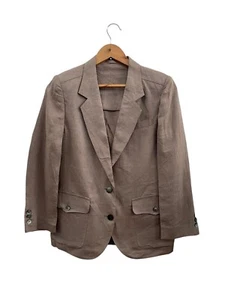 VINTAGE BURBERRYS OF LONDON LINEN BLAZER OLD MONEY STYLE OUTERWEAR - Picture 1 of 6