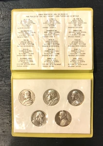 The Popes of The XX Century 5-Coin Set Uncirculated - Imagen 1 de 5