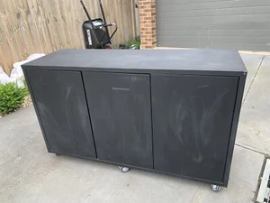 Black 3 Door Credenza - Picture 1 of 8