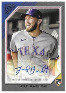 2022 Topps Gallery Rookie Autograph Joe Barlow (#RA-JBA) Rangers RC - Picture 1 of 2