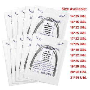 10PCS/PK Dental Orthodontic Arch Wire Niti Elastic Round Rectangular Ovoid OR - Picture 1 of 7