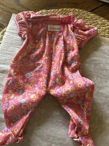 American Girl Doll BITTY BABY Clothes Pink Paisley One Piece Sleeper Outfit - Picture 1 of 6