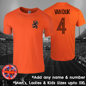 Holland Virgil Van Dijk Football T-shirt Men's Ladies Kids World Cup