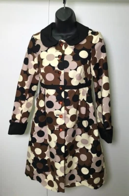 Vestido midi vintage floral manga larga abotonada Betsey Johnson nuevo con etiquetas, talla 0 Foto 1 de 4