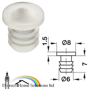 HAFELE CONFEZIONI DA 10-100 TAMPONI PORTA TRASPARENTI UNITÀ ARMADIO CUCINA FORO 6MM - Foto 1 di 5