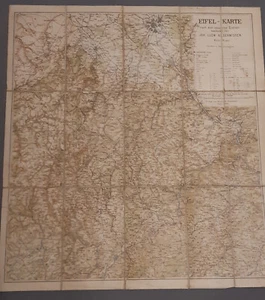 Uralte Landkarte Eifel,Adenau,Mayen,Düren,Bitburg,v. Algermissen Köln-Riehl 1903 - Picture 1 of 6