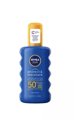 NIVEA SUN Protect & Moisture SPF 50+ Water Resistant Spray 200ml Cheap Multi Buy