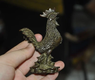 China bronce Feng Shui riqueza animal afortunado gallo pollo estatua Foto 1 de 4
