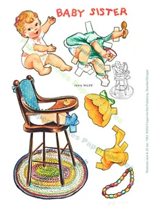 Paper Doll Folio, "Baby Brother" & "Baby Sister" Restored Jack & Jill, 1962-63 - Picture 1 of 4