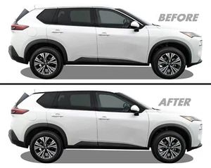 Superposición de vinilo cromado Delete Blackout para 2021+ Nissan Rogue borde de ventana - Imagen 1 de 5