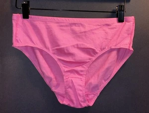 Hanes Girl Size 14 Vintage Y2K Hi-Cut Barbie Pink Cotton Bikini  Panty Underwear - Picture 1 of 4