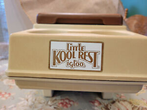 Vtg Little Kool Rest IGLOO Car Console Cooler Brown Tan Can Holder Ice Chest