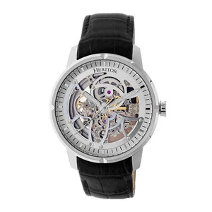 Heritor Automatic Ryder Skeleton Leather-Band Watch - BlackWhite - Picture 1 of 3