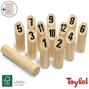 Wikingerspiel Outdoor Garten Schach Wikinger-Spiel Holz Wurfspiel Rasenschach - Bild 1 von 10