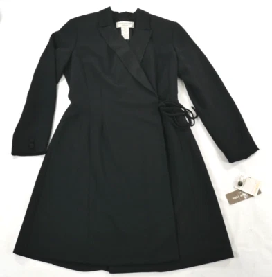 Jones New York Dress Black Wrap Around Career  Dress Womens Size 6 New  ***** - Image 1 of 4