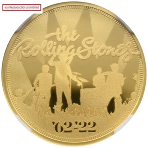 United Kingdom 2022 Elizabeth II 25 Pound Gold Coin NGC PF70UC Rolling Stones - Picture 1 of 4