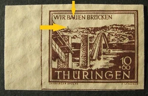 Germany - Allied occupation - Soviet zone - Thuringia Mi № 112 (MNH) 1946 Error! - Picture 1 of 3