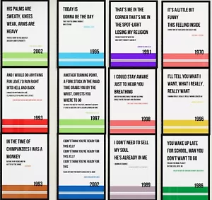 Music lyric wall art prints 100's of styles! Design your own - FREE P&P - Picture 1 of 24