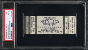 Metallica & Cult Concert Unused Ticket Stub PSA 8 Duluth DECC Arena GA 6/8/1989 - Picture 1 of 7