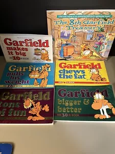 Lot of 6 "Garfield" Paperback Books by Jim Davis - Imagen 1 de 9