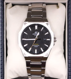 CASIO EDIFICE EFR-S108DJ-1AJF Black Dial Sport Sapphire Glass Silver Men Watch - Picture 1 of 10