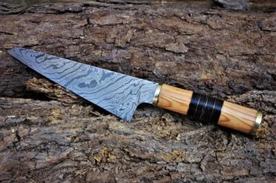 Handmade Damascus Steel Japanese Bunka Chef Knife Hand Forged Kitchen Knife - Image 1 of 3