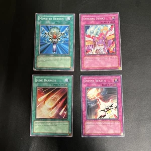 Divine Wrath SD6-EN035 + Monster Reborn + Synchro Strike + Junk Barrage - Picture 1 of 5