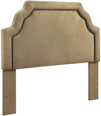 Loren Upholstered Bed Headboard, Camel Microfiber, King/California King - Image 1 of 4