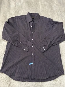 Steve & Barry's Button Up Hemd Herren Größe L 16-16 1/2 kariert Langarm bequem - Bild 1 von 7