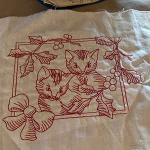 Bordado Redwork Kitty Cats - Imagen 1 de 7