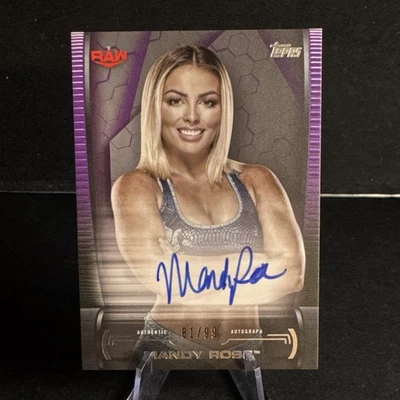 2021 Topps WWE Undisputed MANDY ROSE Raw Purple AUTO #'d /99 #A-MR - Image 1 of 4