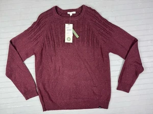 Threads 4 Thought Size L Mens Sweater Burgandy Heather Long Sleeve Pullover - Picture 1 of 4