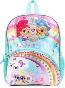 Nickelodeon Shimmer and Shine Full size 16" Backpack School Bag NWT Multi Pocket - Picture 1 of 3