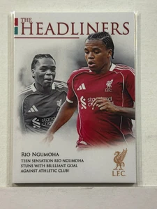 2025/26 Futera Headliners Liverpool Rojo #06 Rio Ngumoha Novato 03/50 - Imagen 1 de 2