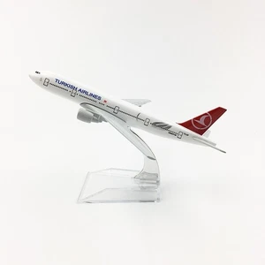 Turkish Airlines Boeing 777-300ER Modello di Aereo Diecast 1:400 16cm Collezione - Foto 1 di 4