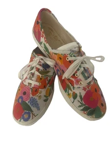 Keds Rifle Paper Co. Damen-Freizeitschuhe Turnschuhe Blumendruck Größe 8 sehr guter Zustand - Bild 1 von 18