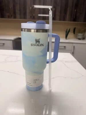 Stanley Flourish Quencher H2.0 Tumbler 40oz Blue Tie dye - Image 1 of 2