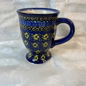 Tazza caffè ceramica polacca Unikat Boleslawiec Polonia firmata usata in ottime condizioni - Foto 1 di 4