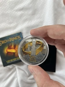 Der Herr der Ringe 1 OZ Silbermünze 2022 Samoa 5 Dollar Schwarz Platin Gold - Bild 1 von 11