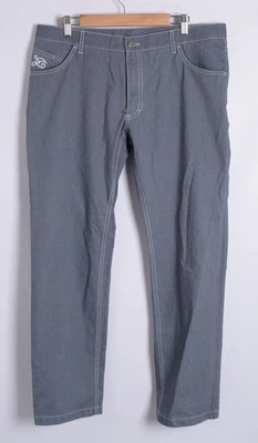 Pantalones de mezclilla ZILLI grises para hombre forrados de algodón bolsillos lisos pantalones informales rectos: Foto 1 de 4