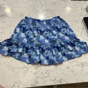 NWOT Lands End Blue Tie Dye Space Dye Skort Skirt Size XL Youth - Picture 1 of 6