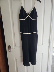 Black devilled dress size 10 midi..excellent - Picture 1 of 3