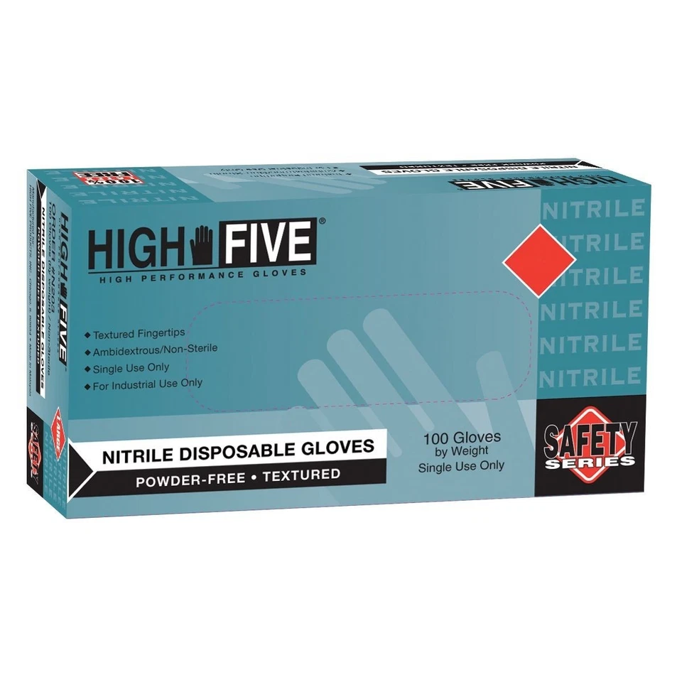 High Five High Performance Gloves Powder Free & Non-Sterile #L563 Large - Изображение 1 из 1